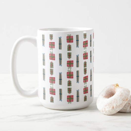Presents Coffee Mug | 15 oz Holiday | Ceramic コーヒーマグカップ (ドーナツ)