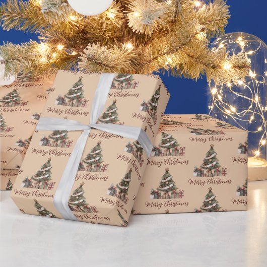 Presents Under The Christmas Tree Wrapping Paper ラッピングペーパー (クリスマス)