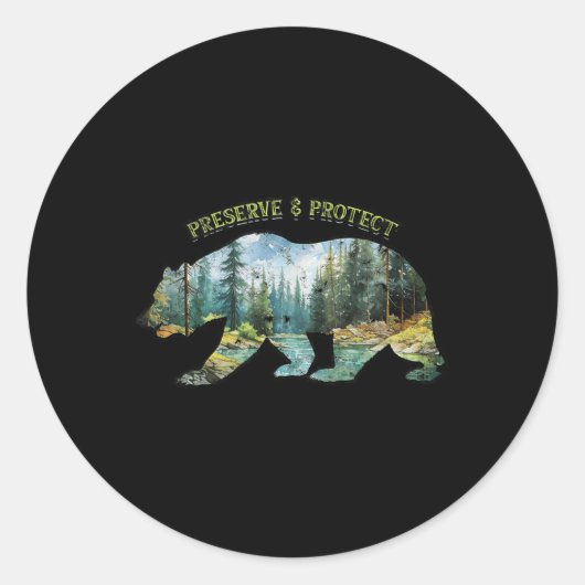 Preserve & 保護 – 環境保護 ラウンドシール (正面)