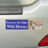 Preserve the Kiger Wild Horses Bumper Sticker バンパーステッカー (車上)
