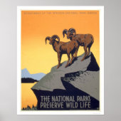 Preserve Wild Life 1939 WPA ポスター (正面)