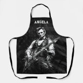 President Abraham Lincoln Playing Guitar エプロン (正面)