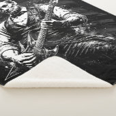 President Abraham Lincoln Playing Guitar シェルパブランケット (3/4)