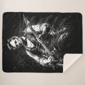 President Abraham Lincoln Playing Guitar シェルパブランケット (正面(横))