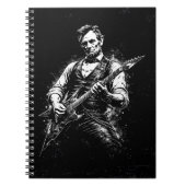 President Abraham Lincoln Playing Guitar ノートブック (正面)