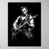 President Abraham Lincoln Playing Guitar ポスター (正面)