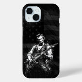 President Abraham Lincoln Playing Guitar Case-Mate iPhoneケース (裏面)