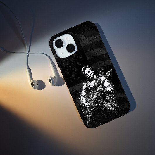 President Abraham Lincoln Playing Guitar Case-Mate iPhoneケース
