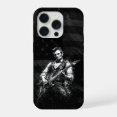 President Abraham Lincoln Playing Guitar iPhoneケース (裏面)