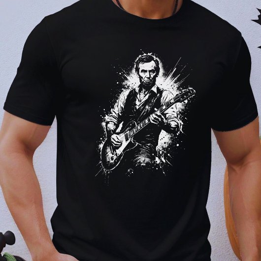 President Abraham Lincoln Playing Guitar Tシャツ