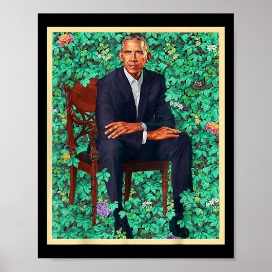 President Barack Obama 2028 Portrait Patriotic Dem ポスター (正面)
