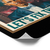 President Barack Obama 2028 Rtrait Patriotic Democ ポスター (角)