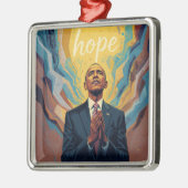 President Barack Obama and the Message of Hope メタルオーナメント (左)