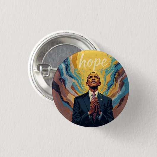 President Barack Obama and the Message of Hope  缶バッジ (正面&裏面)