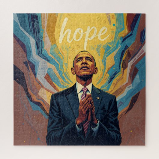 President Barack Obama and the Message of Hope Met ジグソーパズル (縦)