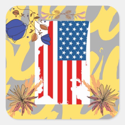 President day of America スクエアシール (正面)