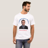 Président deのlaフランスエマニュエルMacron Tシャツ (正面フル)