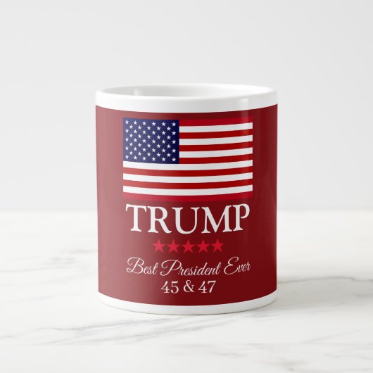 PRESIDENT DONALD TRUMP BEST PRESIDENT EVER  ジャンボコーヒーマグカップ (正面)
