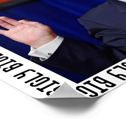 President Donald Trump "Bigly" Frame Poster ポスター (角)