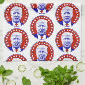 President Donald Trump in Red キッチンタオル (折り畳み)