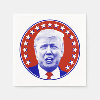 President Donald Trump in Red  スタンダードカクテルナプキン