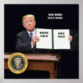 President Donald Trump - Write Your Own Text ポスター (正面)