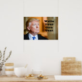 President Donald Trump - Write Your Own Text ポスター (キッチン)