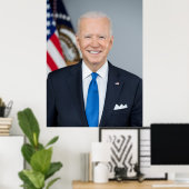 President Joe Biden Official 2021 Portrait Large ポスター (ホームオフィス)
