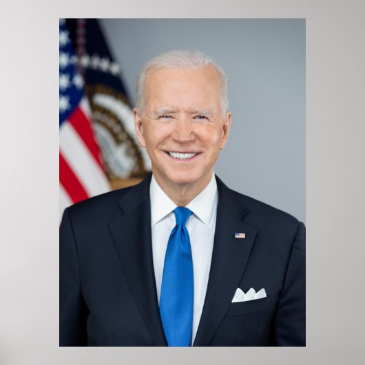 President Joe Biden Official 2021 Portrait Large ポスター (正面)