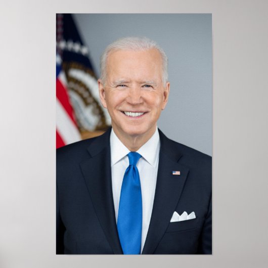 President Joe Biden Official 2021 Portrait Small ポスター (正面)