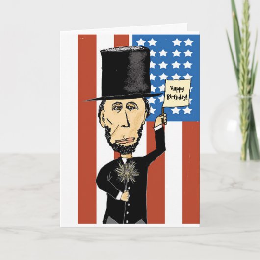 President Lincoln Greeting Card、エンベロペス付き カード (正面)