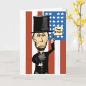 President Lincoln Greeting Card、エンベロペス付き カード (黄色い花)