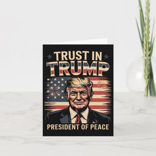 President Of Peace Trust In Trump  カード (正面)