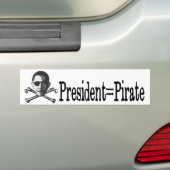 President=Pirate バンパーステッカー (車上)