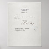 President Richard M. Nixon Resignation Letter ポスター (正面)