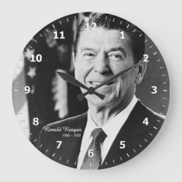 President Ronald Reagan Clock ラージ壁時計