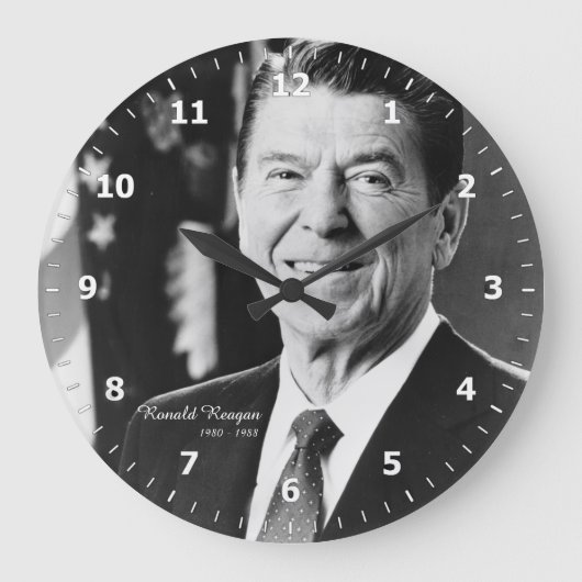 President Ronald Reagan Clock ラージ壁時計 (正面)