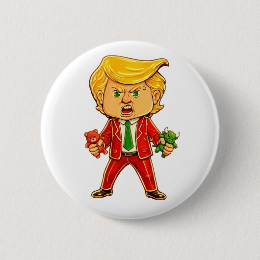 President Trump Pin Funny Trump Invest Trump Meme 缶バッジ (正面)