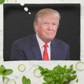President Trump Thinking in Cloud fUNNY  キッチンタオル (折り畳み)