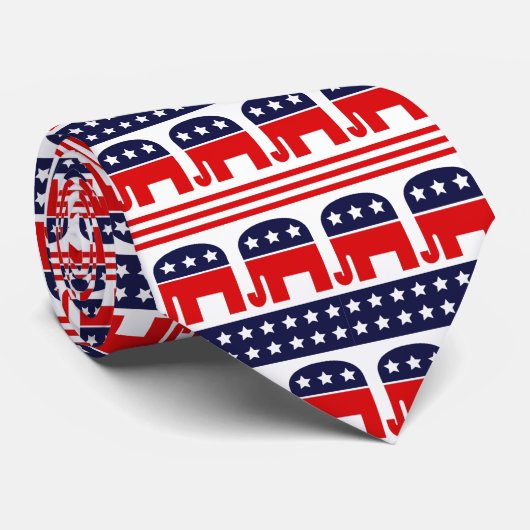 President USA elections red blue flag republicans ネクタイ (ロール)