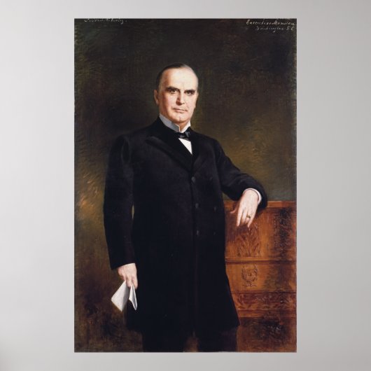 President William McKinley by August Benziger 1897 ポスター (正面)