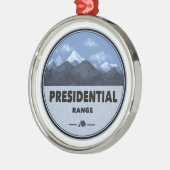 Presidential Range New Hampshire Camping メタルオーナメント (左)