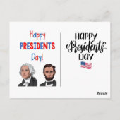 Presidents Day ポストカード (裏面)