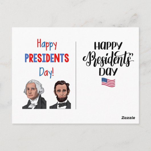 Presidents Day ポストカード (裏面)
