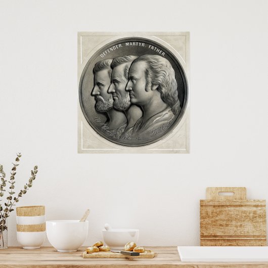 Presidents Grant、Lincoln、Washington ポスター (キッチン)