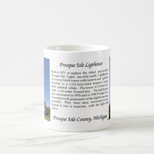 Presqueの島の灯台歴史のマグ コーヒーマグカップ (中央)