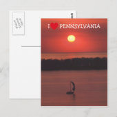 Presque Isleのサンセット ポストカード (正面/裏面)