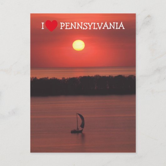 Presque Isleのサンセット ポストカード (正面)