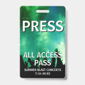 PRESS オールアクセスパス コンサートイベント バッジ (裏面)