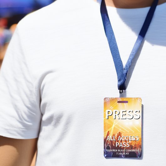PRESS オールアクセスパス コンサートイベント バッジ